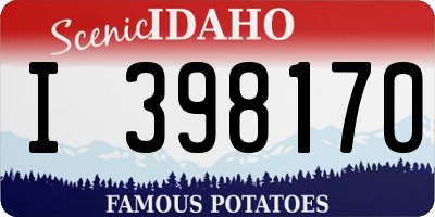 ID license plate I398170