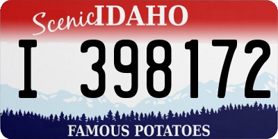 ID license plate I398172