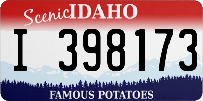 ID license plate I398173
