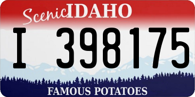 ID license plate I398175