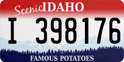 ID license plate I398176