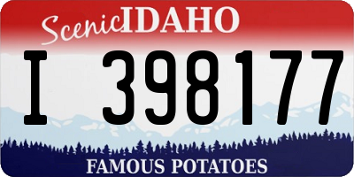 ID license plate I398177