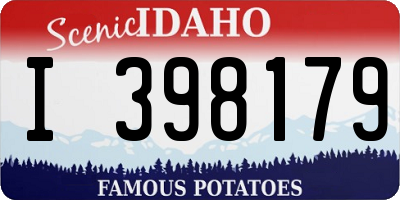 ID license plate I398179