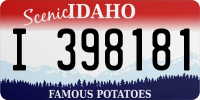 ID license plate I398181