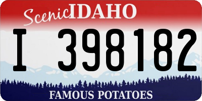 ID license plate I398182
