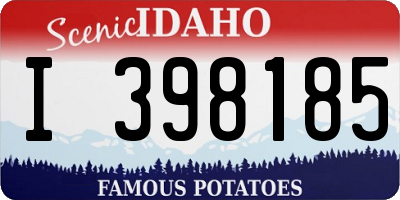 ID license plate I398185
