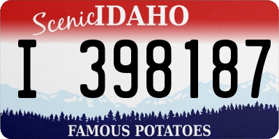 ID license plate I398187