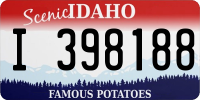ID license plate I398188