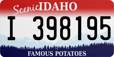 ID license plate I398195