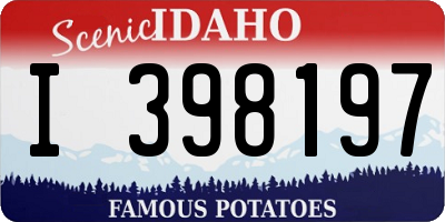 ID license plate I398197