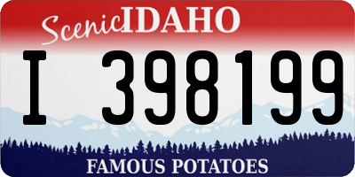 ID license plate I398199