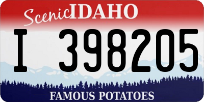 ID license plate I398205