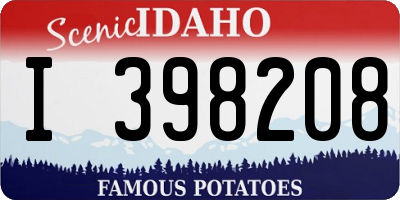 ID license plate I398208