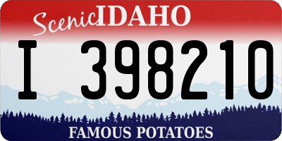 ID license plate I398210