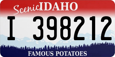 ID license plate I398212