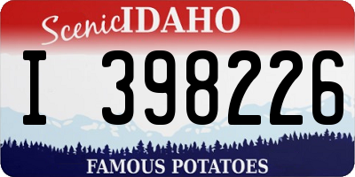 ID license plate I398226