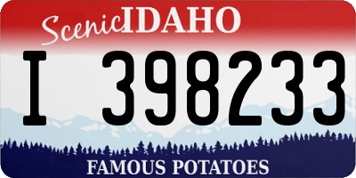 ID license plate I398233