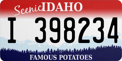 ID license plate I398234