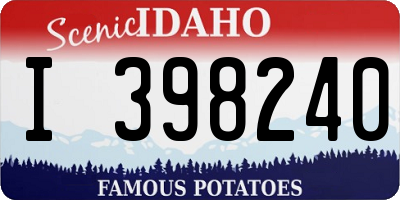 ID license plate I398240