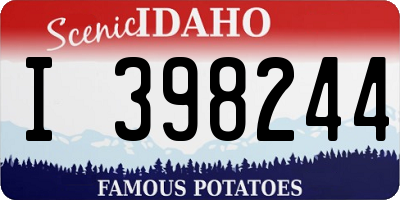 ID license plate I398244