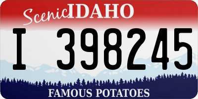 ID license plate I398245