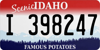 ID license plate I398247