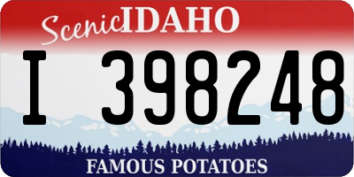ID license plate I398248