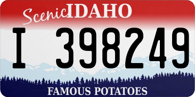 ID license plate I398249