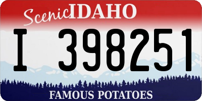 ID license plate I398251