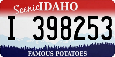 ID license plate I398253