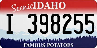 ID license plate I398255