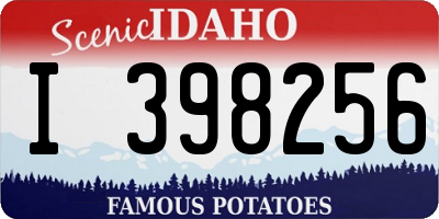 ID license plate I398256
