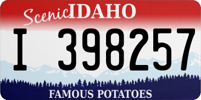 ID license plate I398257