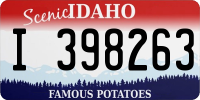 ID license plate I398263