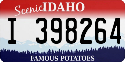 ID license plate I398264
