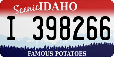 ID license plate I398266