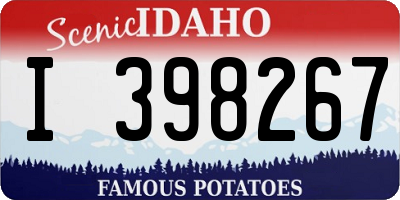 ID license plate I398267