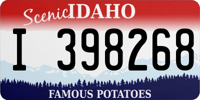 ID license plate I398268
