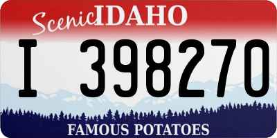 ID license plate I398270