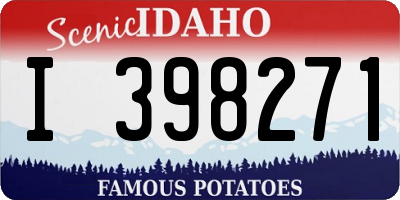 ID license plate I398271