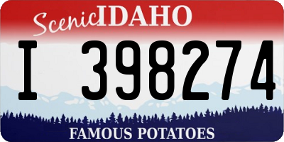 ID license plate I398274