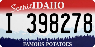 ID license plate I398278