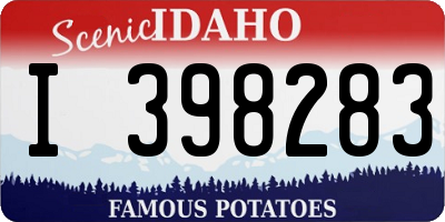 ID license plate I398283
