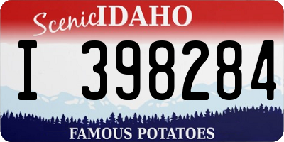 ID license plate I398284