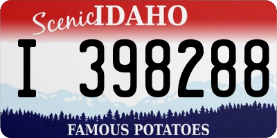 ID license plate I398288
