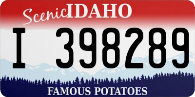 ID license plate I398289