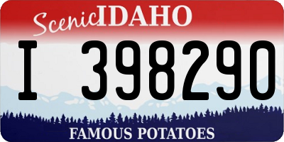 ID license plate I398290