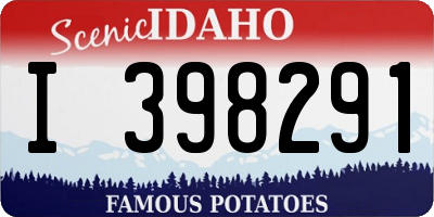 ID license plate I398291