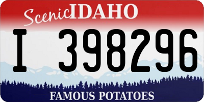 ID license plate I398296