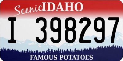 ID license plate I398297